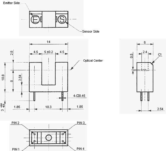 Aleph OJ-121 Interruptor Type Opto Sensor