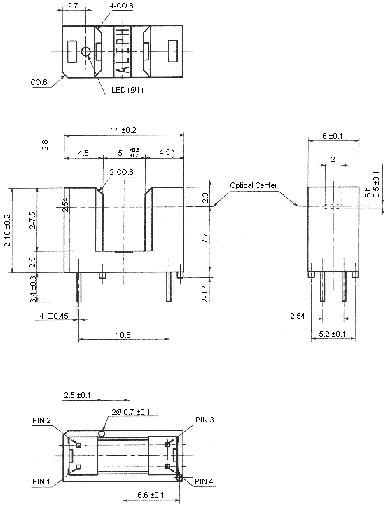 Aleph OJ-261 Interruptor Type Opto Sensor