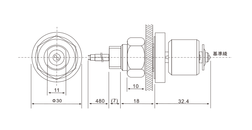 ESL-032 / ESL-033 outline drawing
