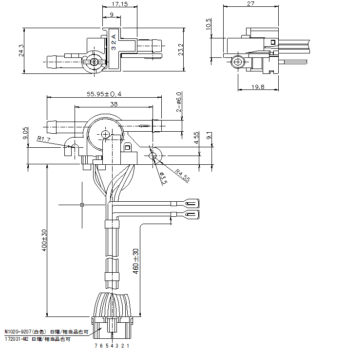 CORF-1101-01 outline drawing
